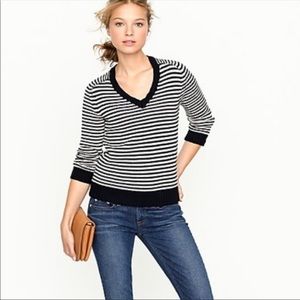 J. Crew 100% Cotton Striped Sweater L